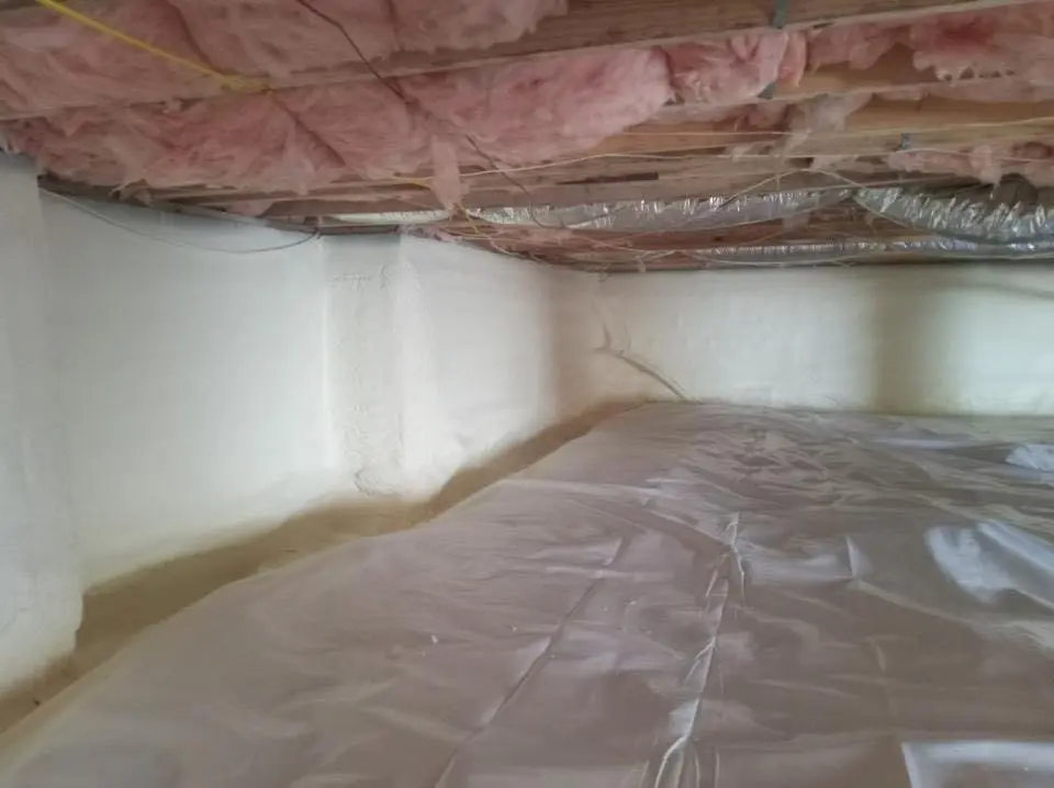 Crawl space encapsulation with closed-cell spray foam for Roof Waterproofing in Fate
