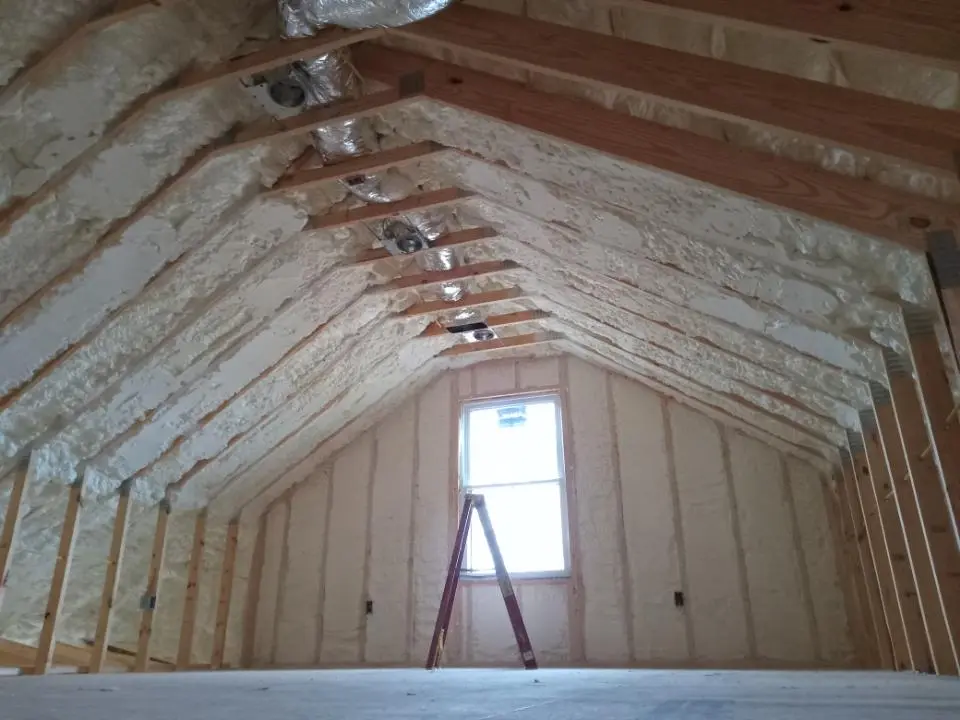 Spray foam roofing application for Crawl Space Insulation project in Fate